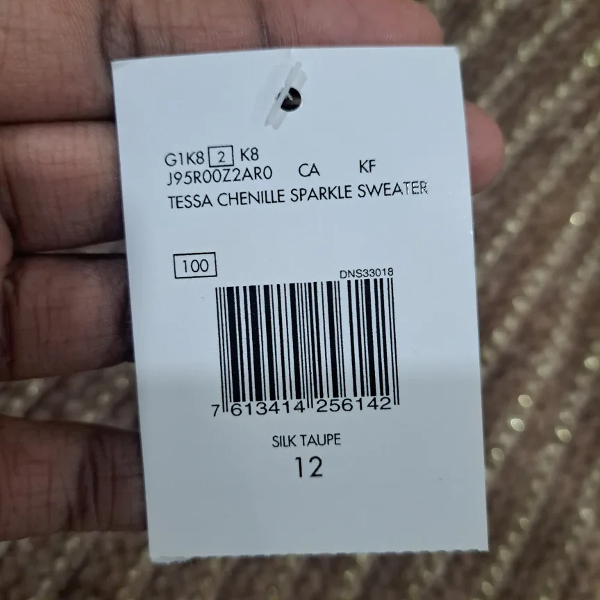 Guess Light Brown & Gold Sweater With Tags - Size 12 Girls image indicator(4)