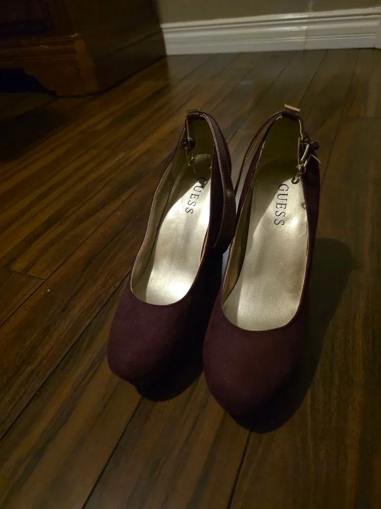 Guess Purple Heels - Size 8.