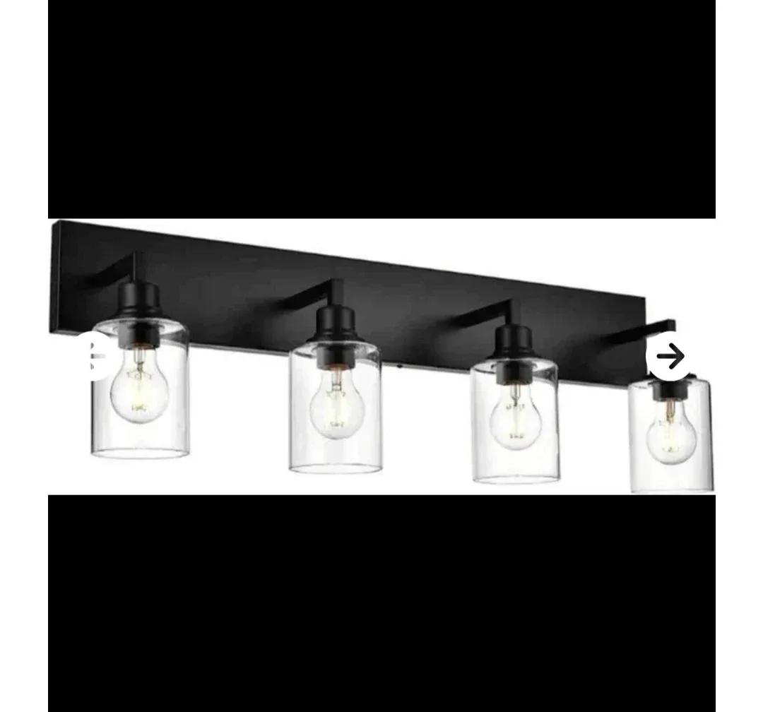 New VINLUZ 4-light Farmhouse Vanity Light – Matte Black