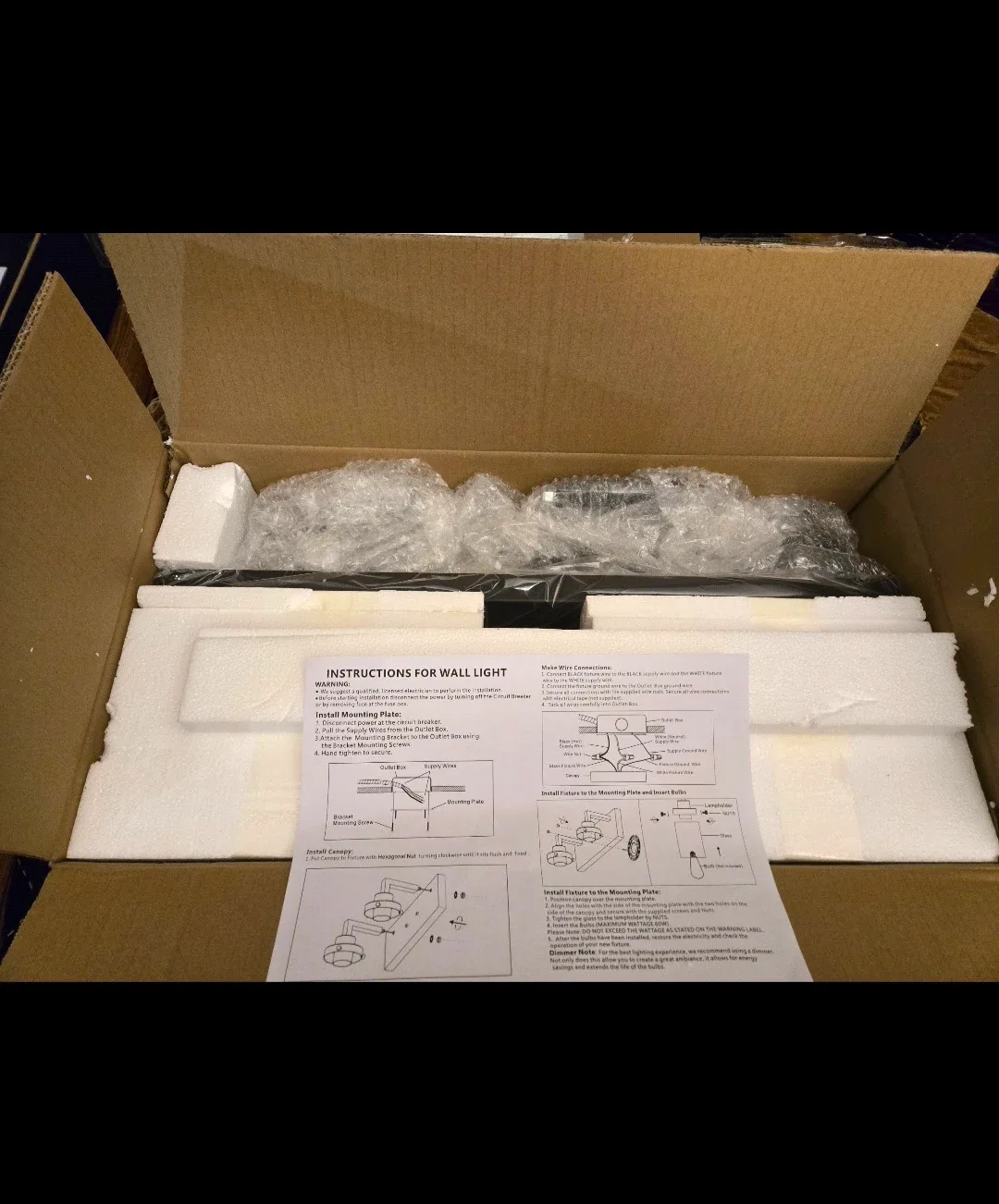 New VINLUZ 4-light Farmhouse Vanity Light – Matte Black image indicator(3)