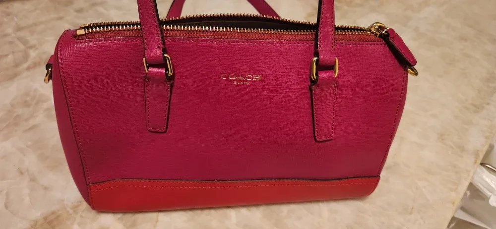 Coach Satchel Bag - Cranberry/Vermill