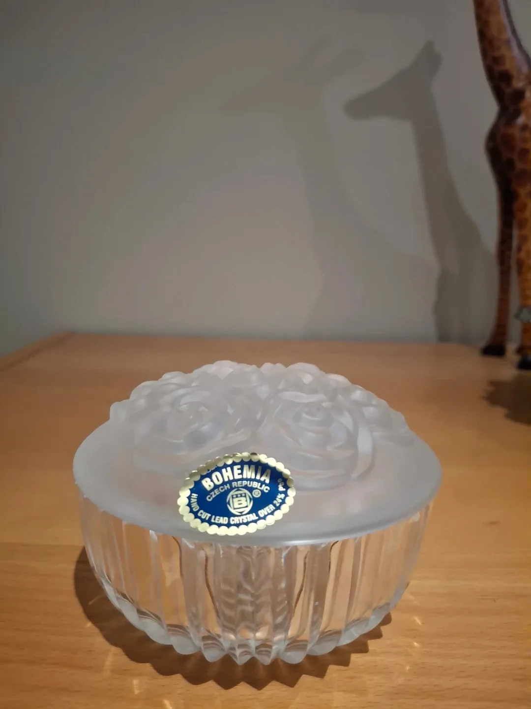 Bohemia Crystal Covered Trinket Dish - New in Box image indicator(4)