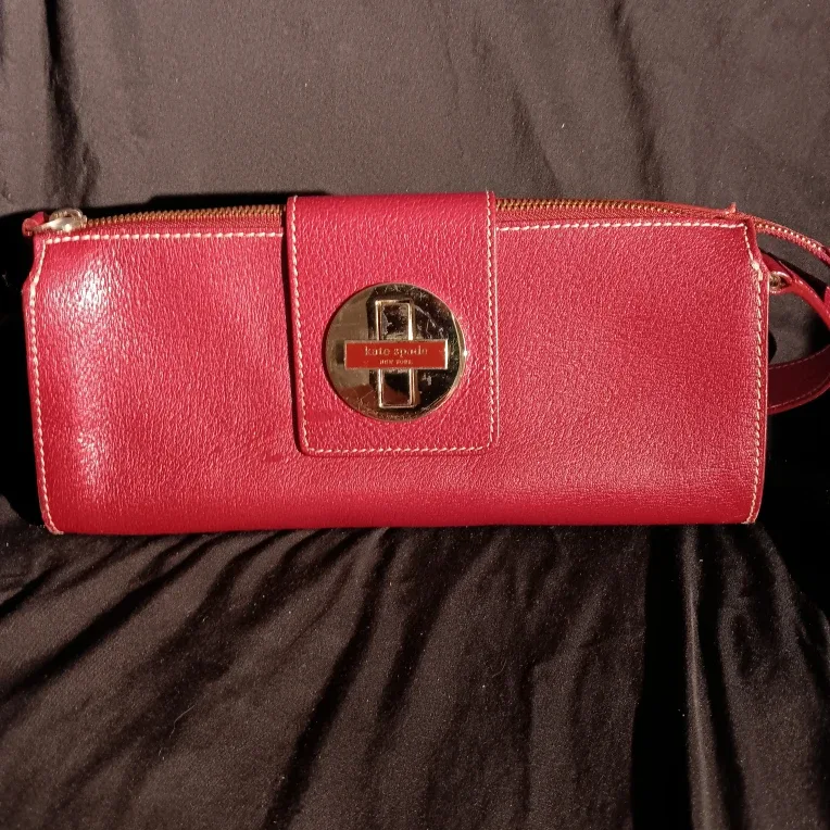 Kate Spade Red Leather Clutch