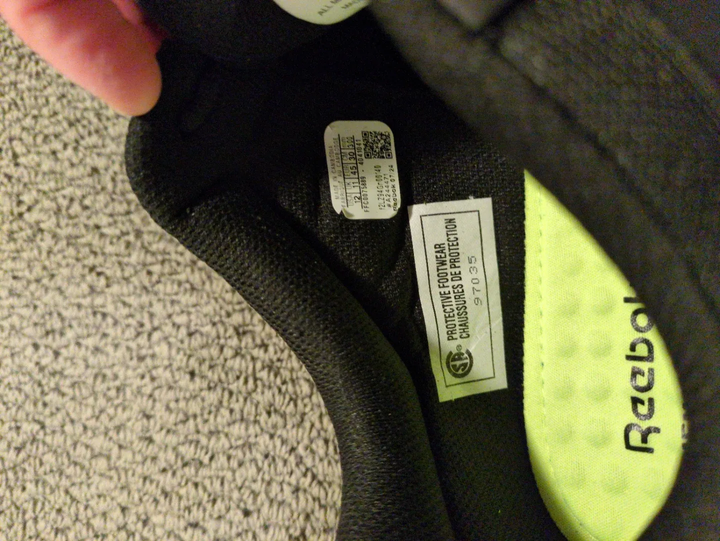 Reebok Work CSAZ195-14 Black Shoes - Size 12W image indicator(5)