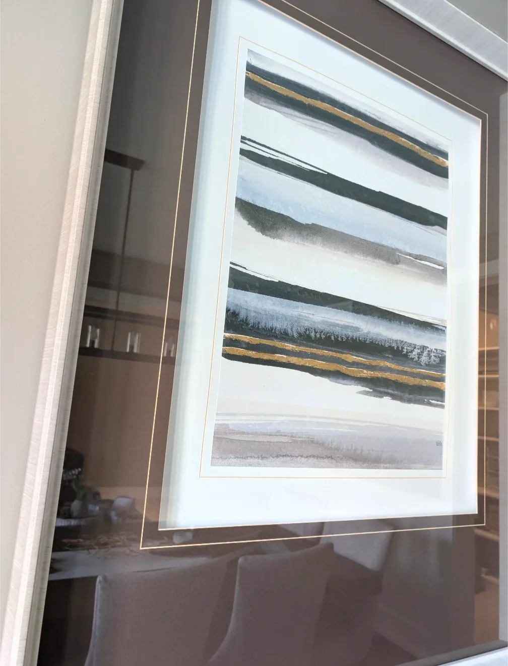 Set of 3 Large Framed Abstract Wall Art image indicator(4)