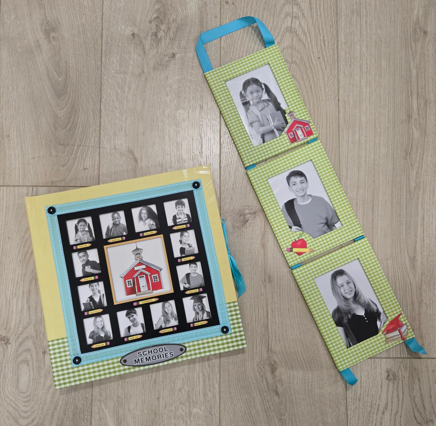 BNIB School Memories Photo Album Keepsake w Hanging Frame