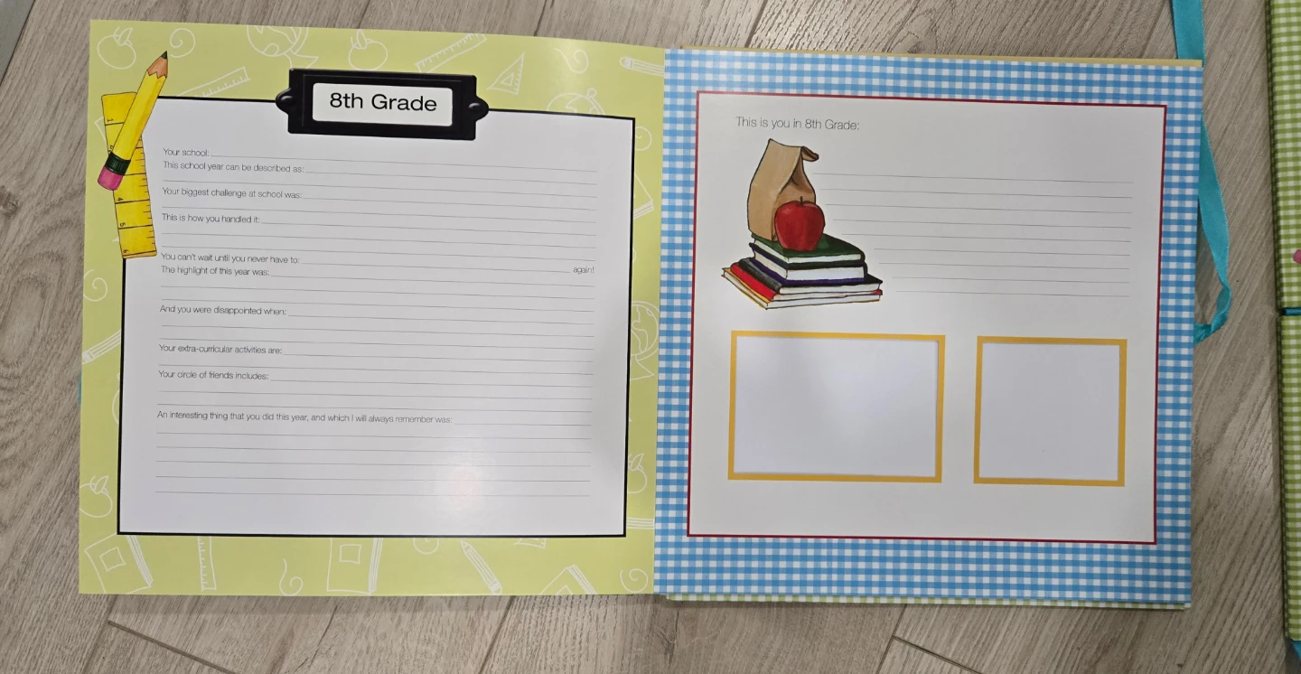 BNIB School Memories Photo Album Keepsake w Hanging Frame - photo 2