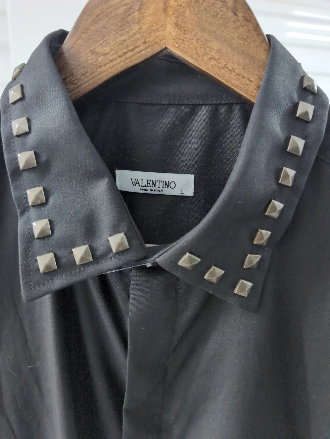 Valentino Black Studded Shirt - Size L - photo 4