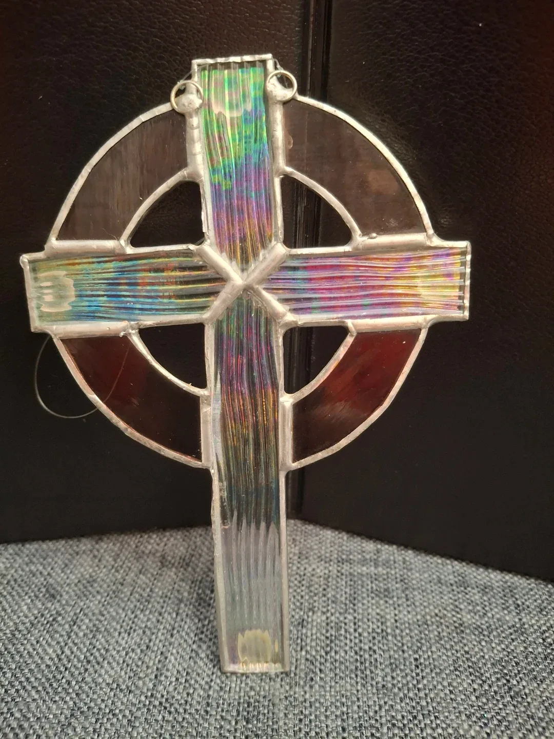 Stained Glass Celtic Cross Ornament thumbnail
