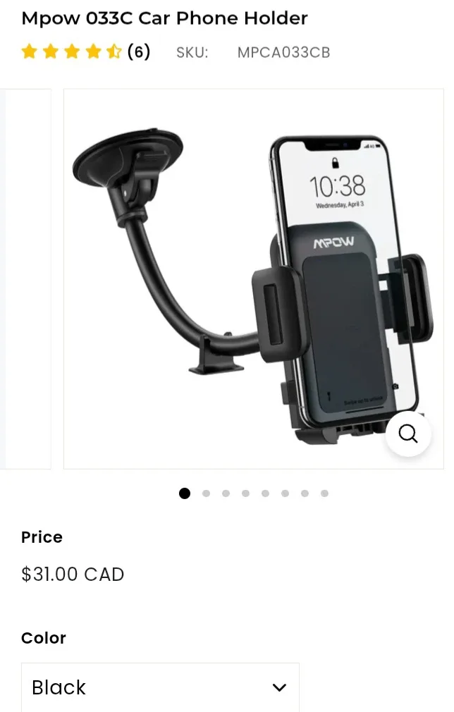 NEW!  Mpow 033CB Car Phone Holder image indicator(2)