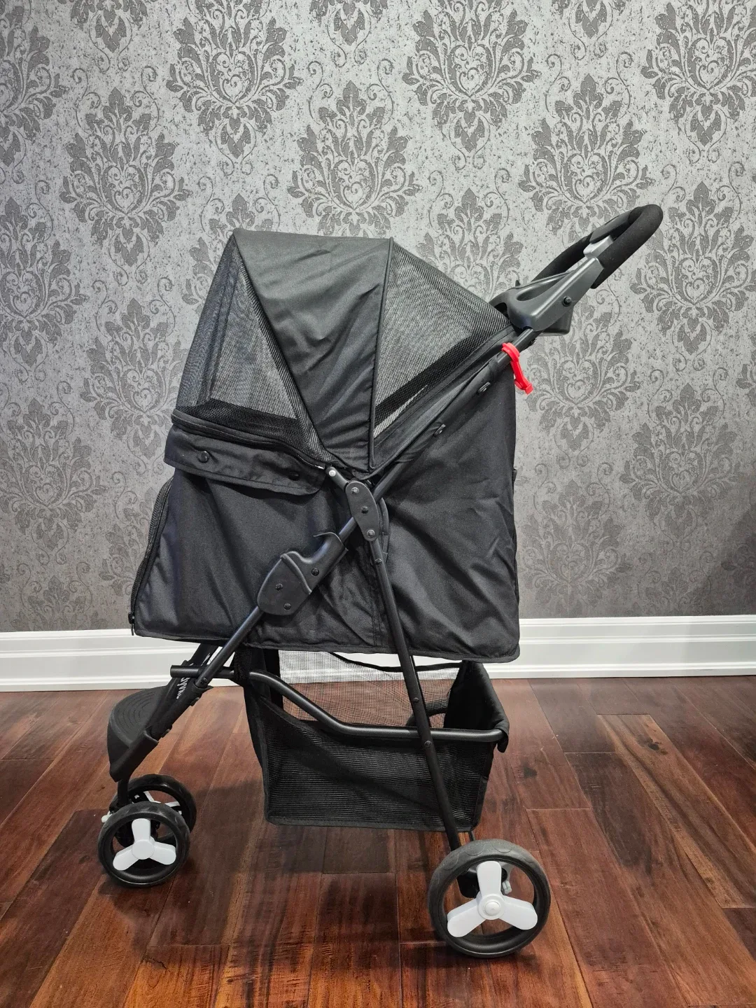 Wecuyo Black Pet Stroller image indicator(2)