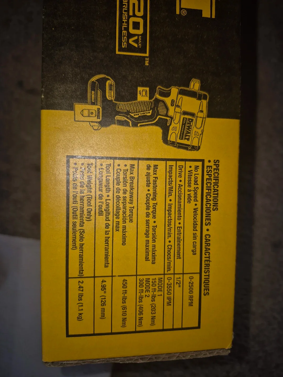 DeWalt Atomic 20V 1/2" Compact Impact Wrench Kit image indicator(2)