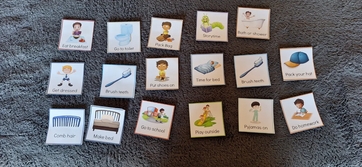 Daily Routine Flash Cards for Kids🥕