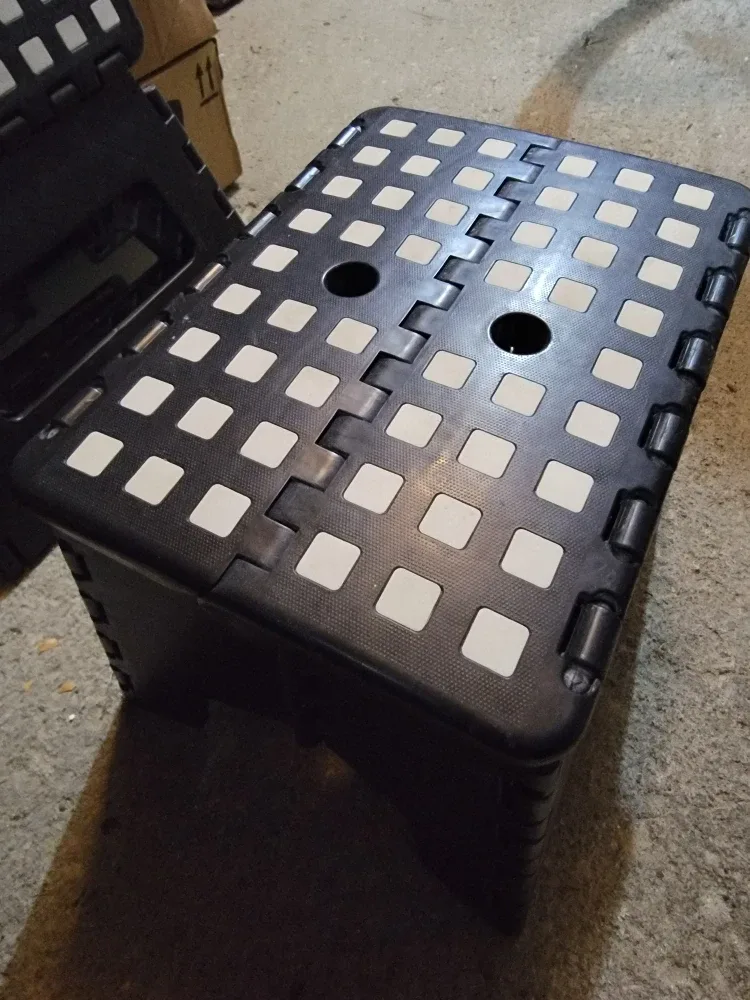 Folding Step Stool - Black and Blue 3 pcs image indicator(2)