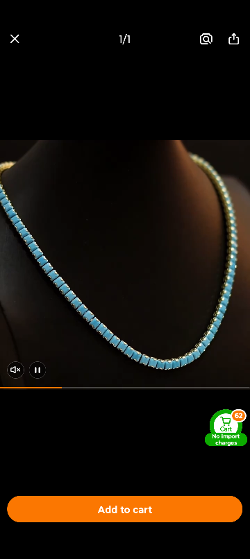 Turquoise Bohemian Tennis Bracelet & Necklace ,& earring set - photo 2