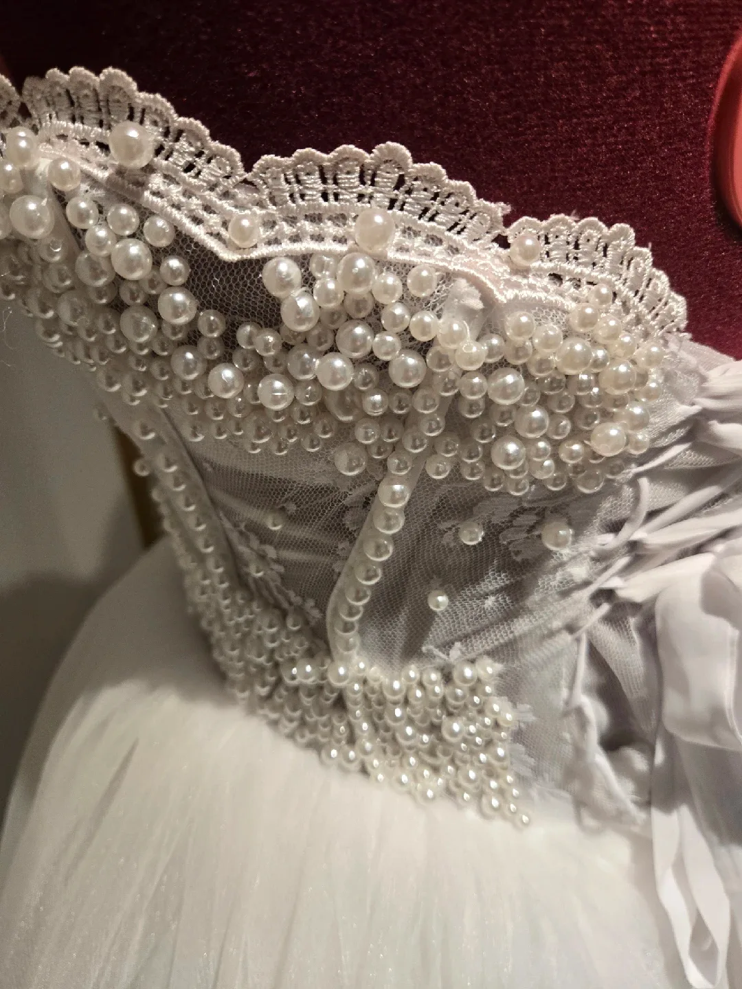 White Beaded Wedding Dress image indicator(7)