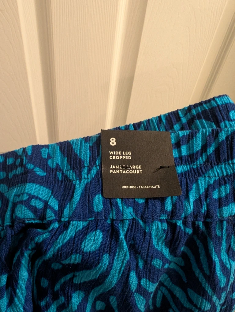 Wide Leg Cropped Pants - Size 8 - photo 2