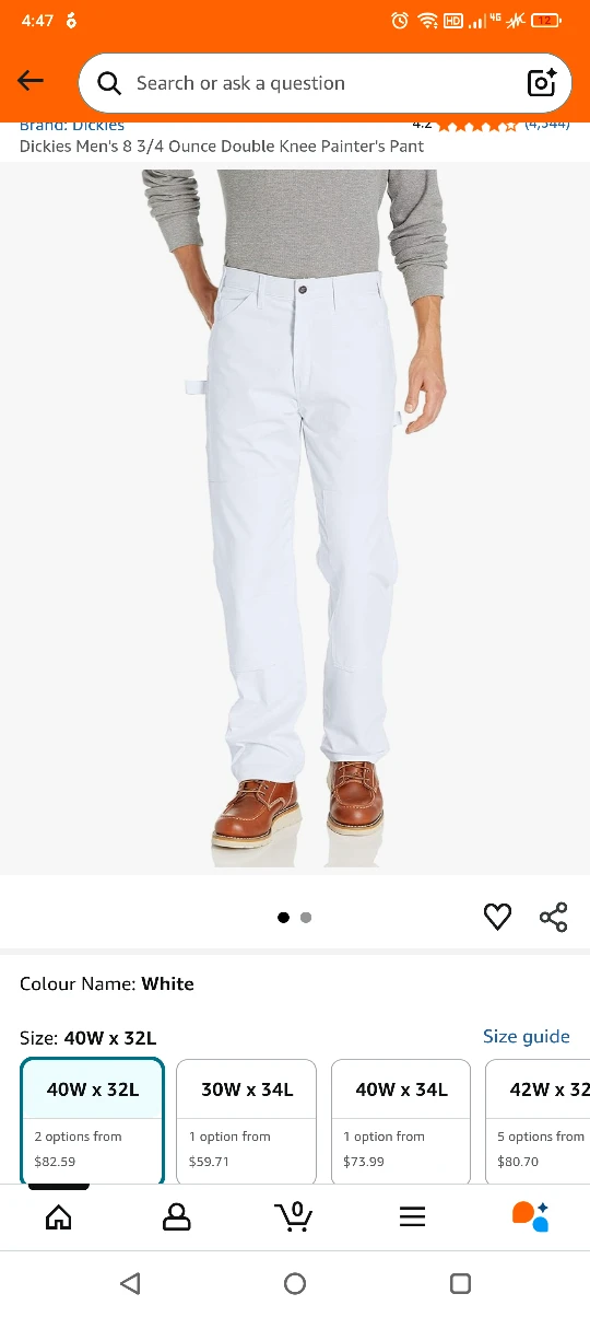 New Dickies Double Knee Painter's Pants - 38x32