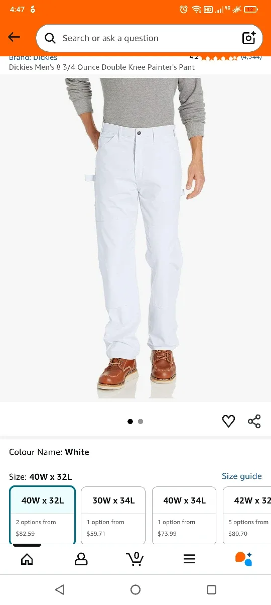 New Dickies Double Knee Painter's Pants - 38x32