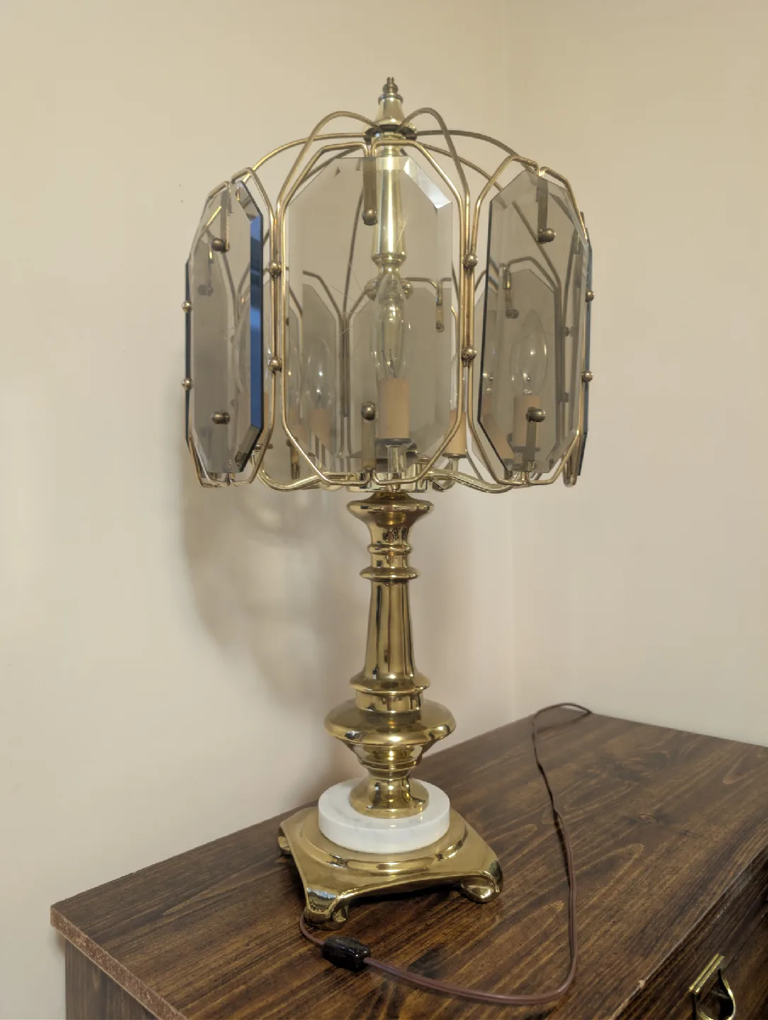 Vintage Style Brass Table Lamp
