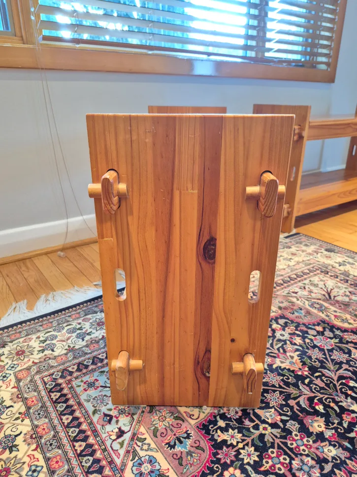 4 x Low Shelf Units, Artisan-Made, Solid Wood, Vintage image indicator(9)