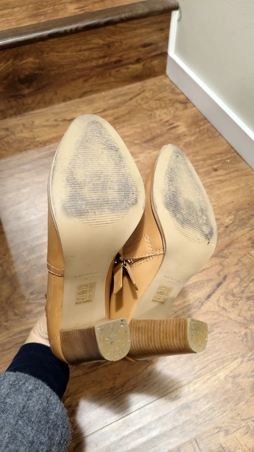 Reiss Tan Leather Ankle Boots, Size 37 - photo 3