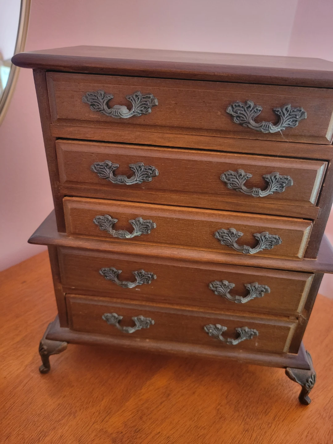 Vintage Wooden Jewelry Box