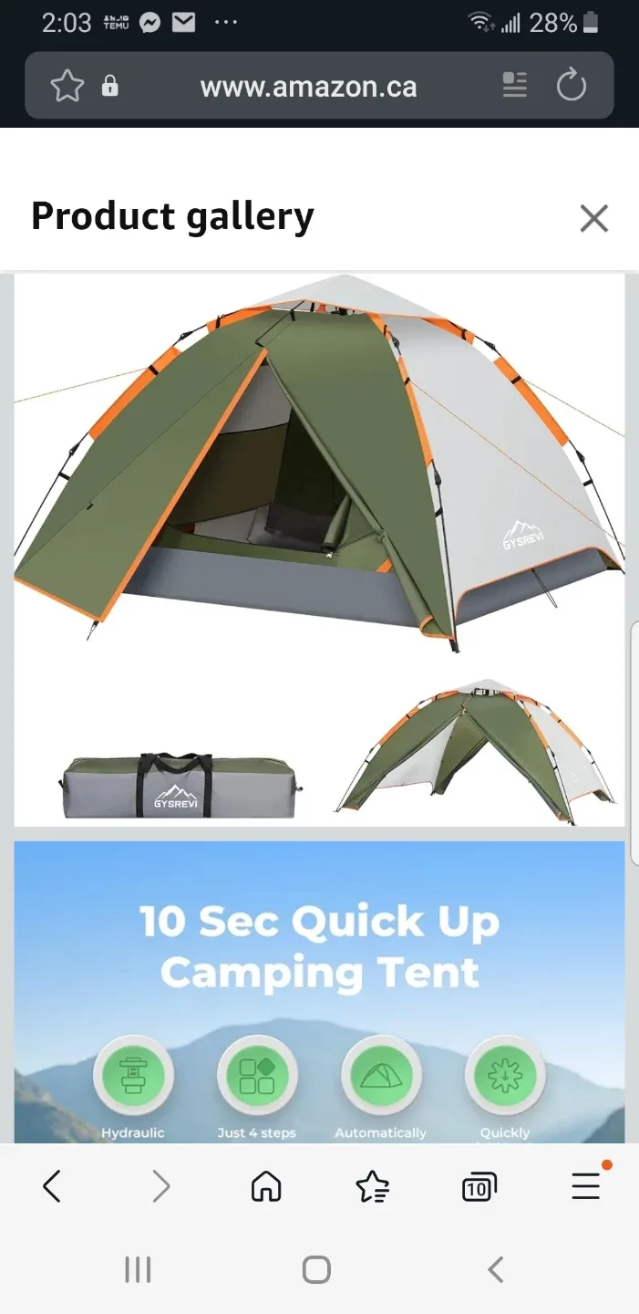 Gysrevi 3 person tent brand new image indicator(3)
