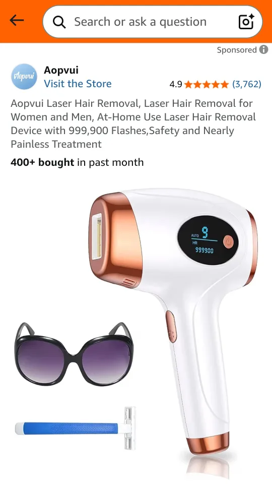 Aopvui IPL Hair Removal Device