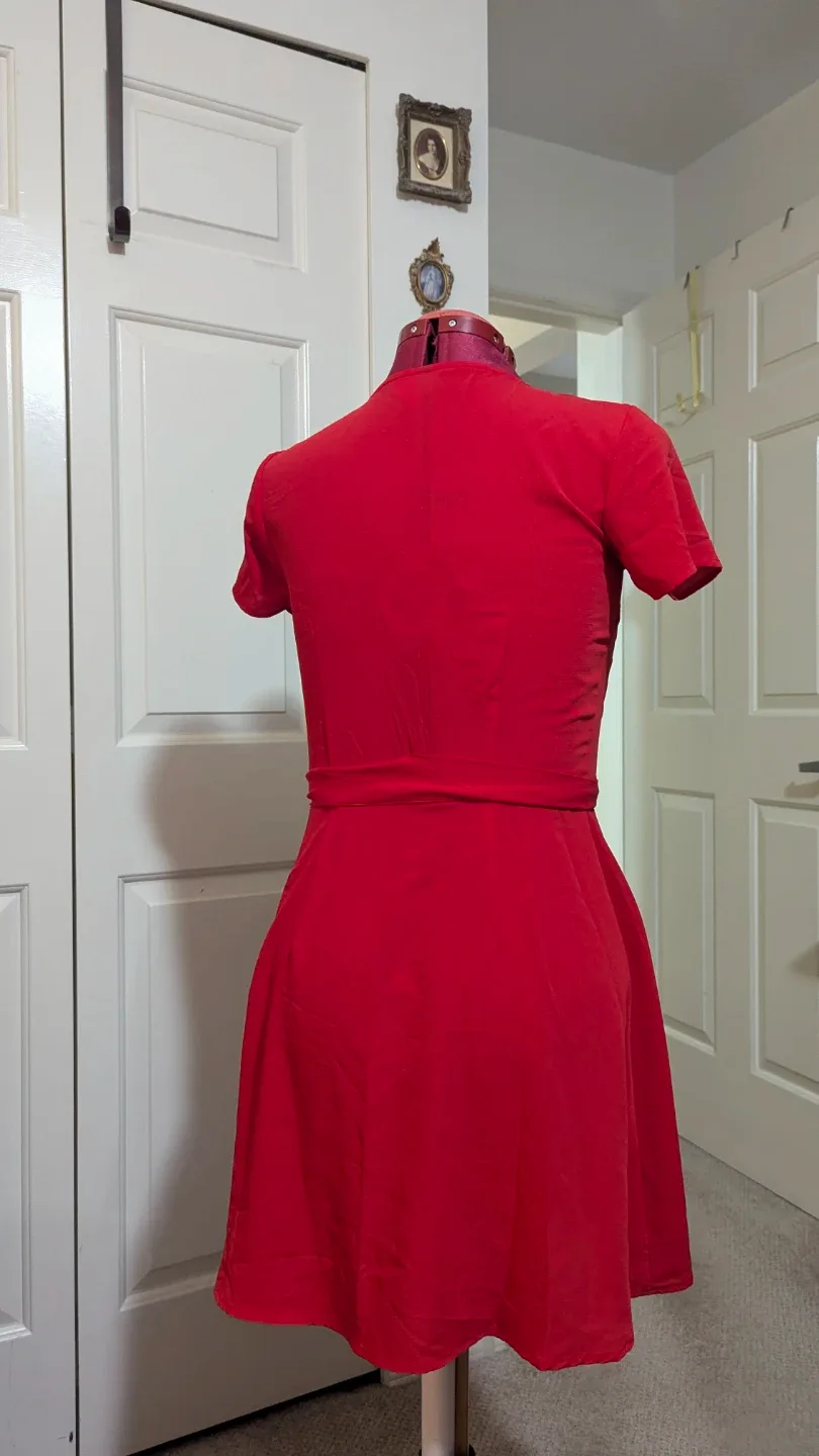 Red Wrap Dress image indicator(2)