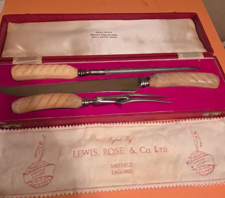 Lewis, Rose & Co. Sheffield Carving Set