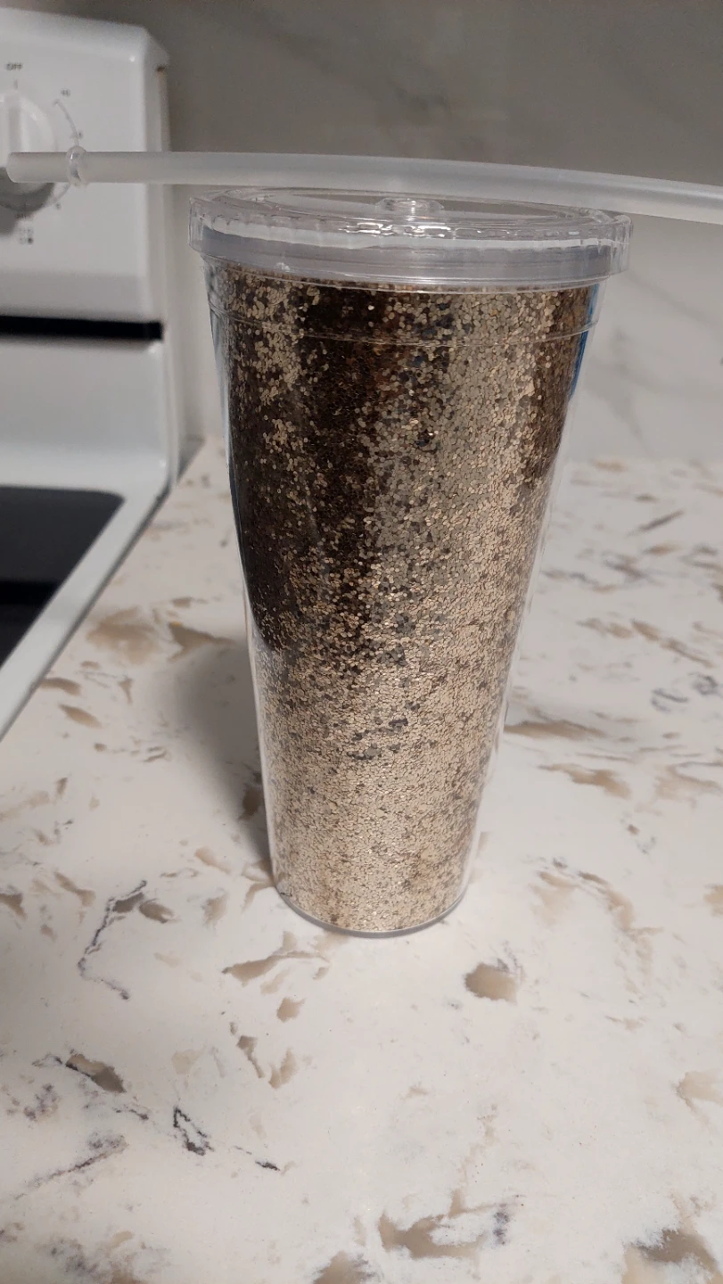 Glitter Tumbler with Lid & Straw - photo 3