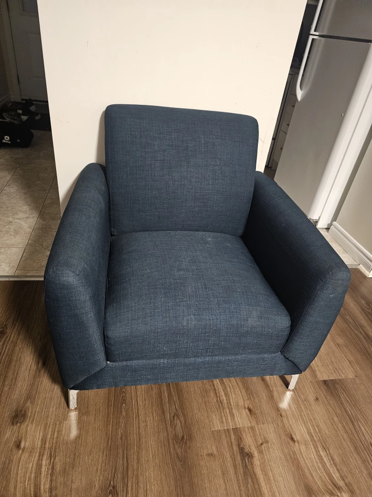 Blue Loveseat and Armchair Set - photo 3