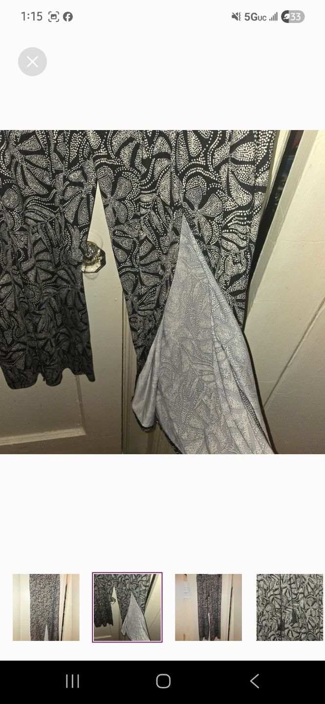 Stylish wide 1x sz women pants black and white color - photo 4
