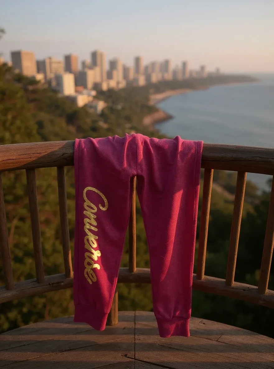 Converse Rose Burgundy Jogger Pants Girls Size Large