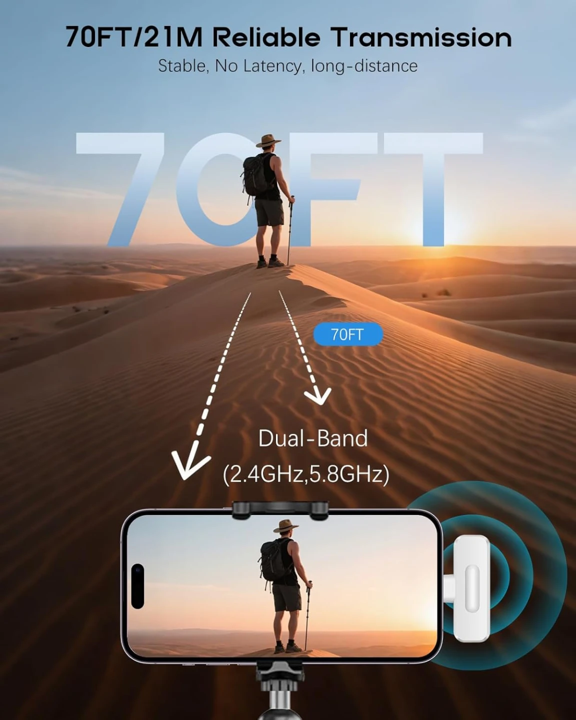 NEW 2pc Pack Wireless Mini Microphone for iPhone - photo 4