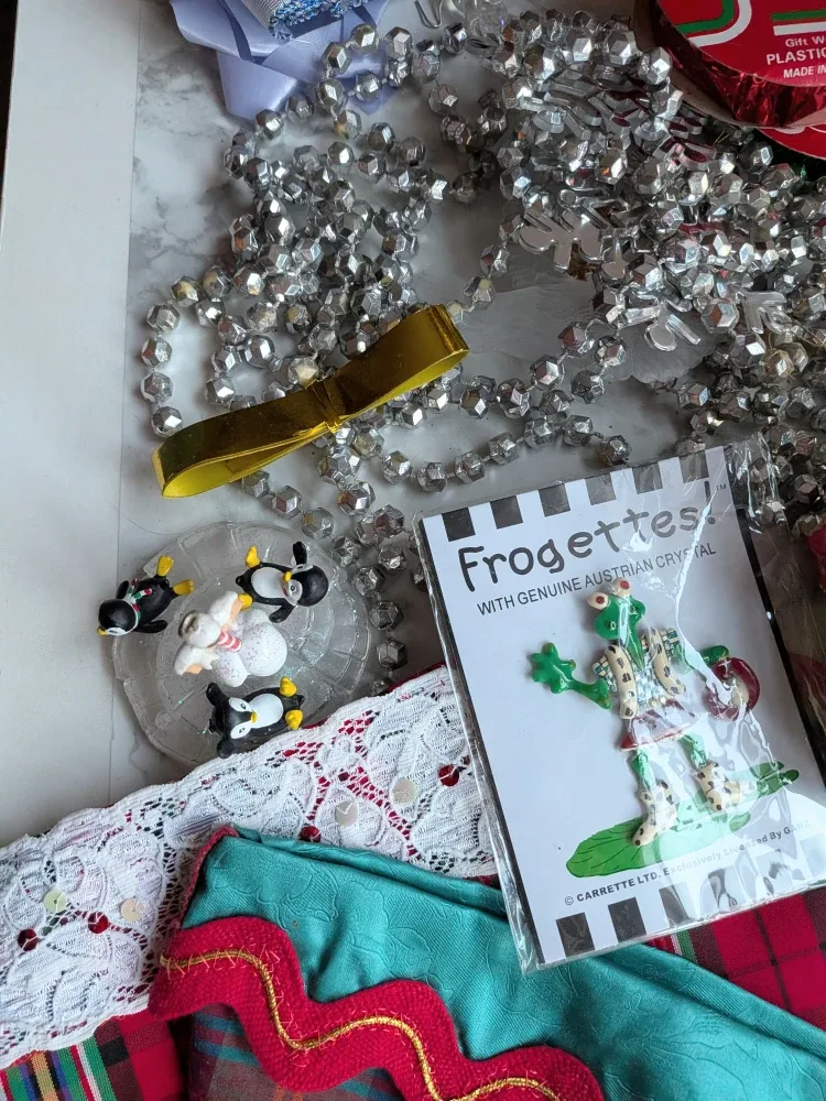 Assorted Christmas decor, ornaments, vintage,  Gift Boxes & Wrap image indicator(2)