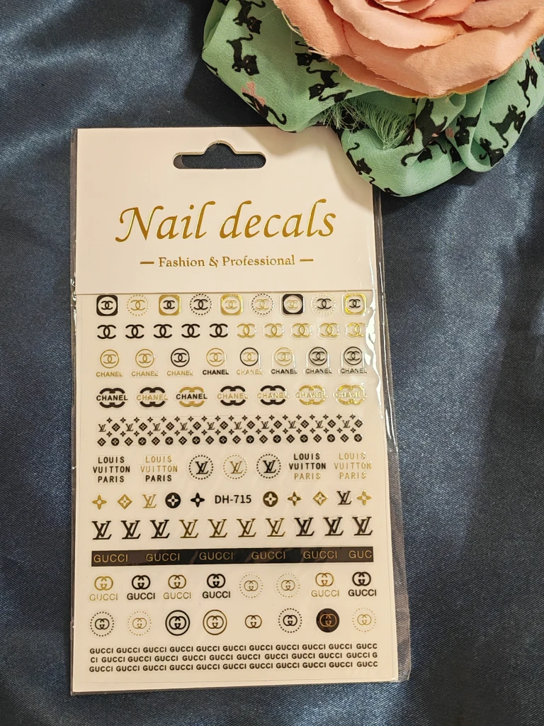 Designer Nail Art Decals - Chanel, Louis Vuitton, Gucci - photo 4
