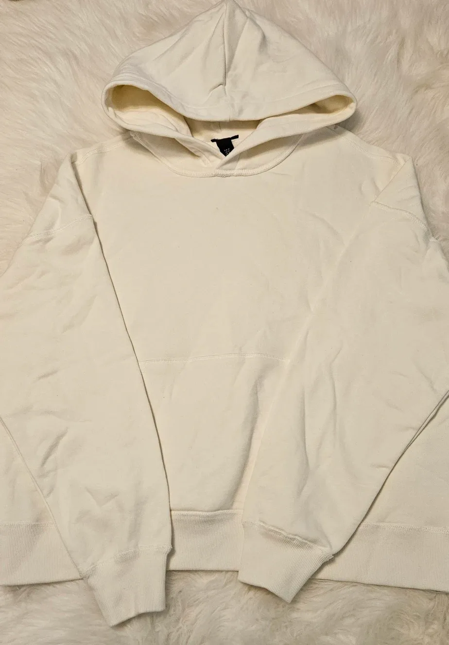H & M Cream Hoodie Medium image indicator(2)