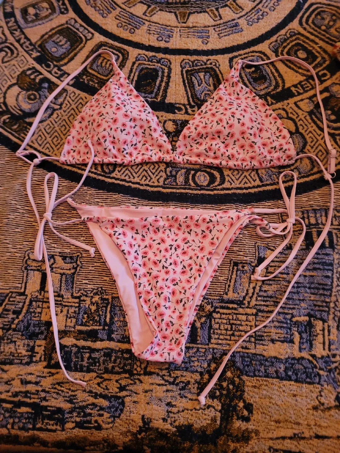 Pink Floral Bikini Set thumbnail