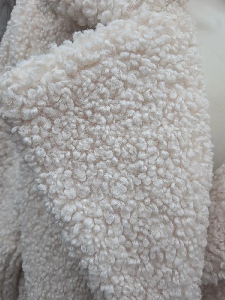 Cream Boucle Coat Size MEDIUM image indicator(6)