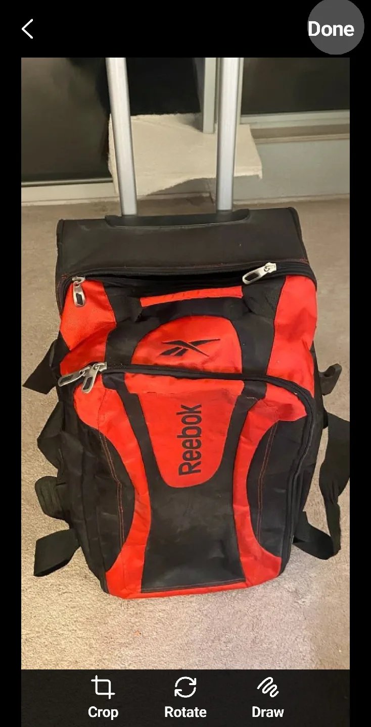 Reebok Rolling Backpack - Red & Black