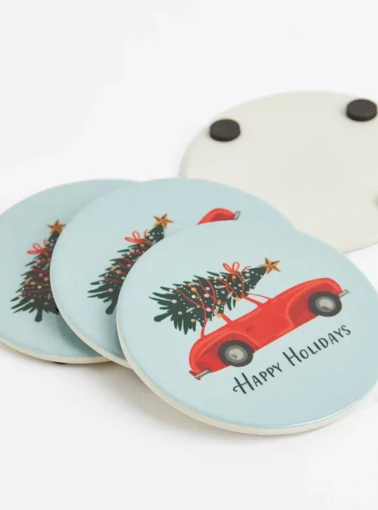NEW H&M Christmas Coasters - Set of 4