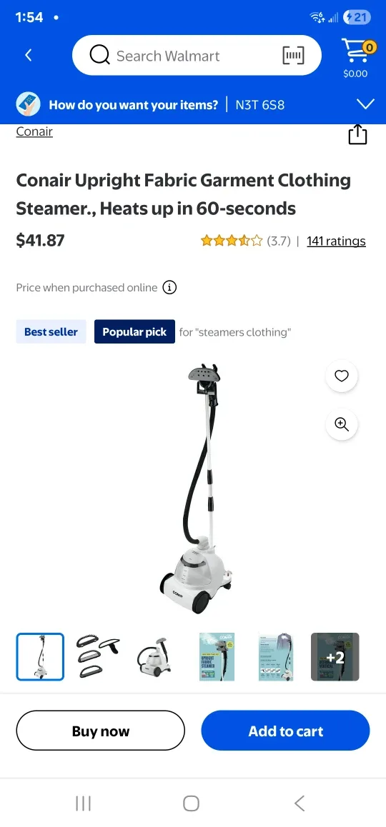 Conair Upright Fabric Garment Steamer image indicator(2)