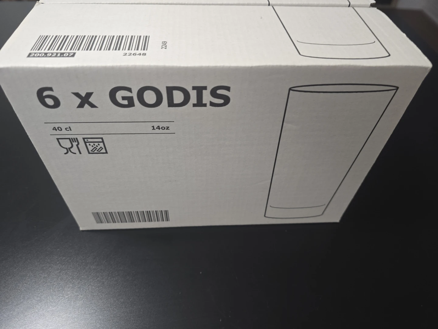 IKEA GODIS Glasses - Set of 6, New in Box!