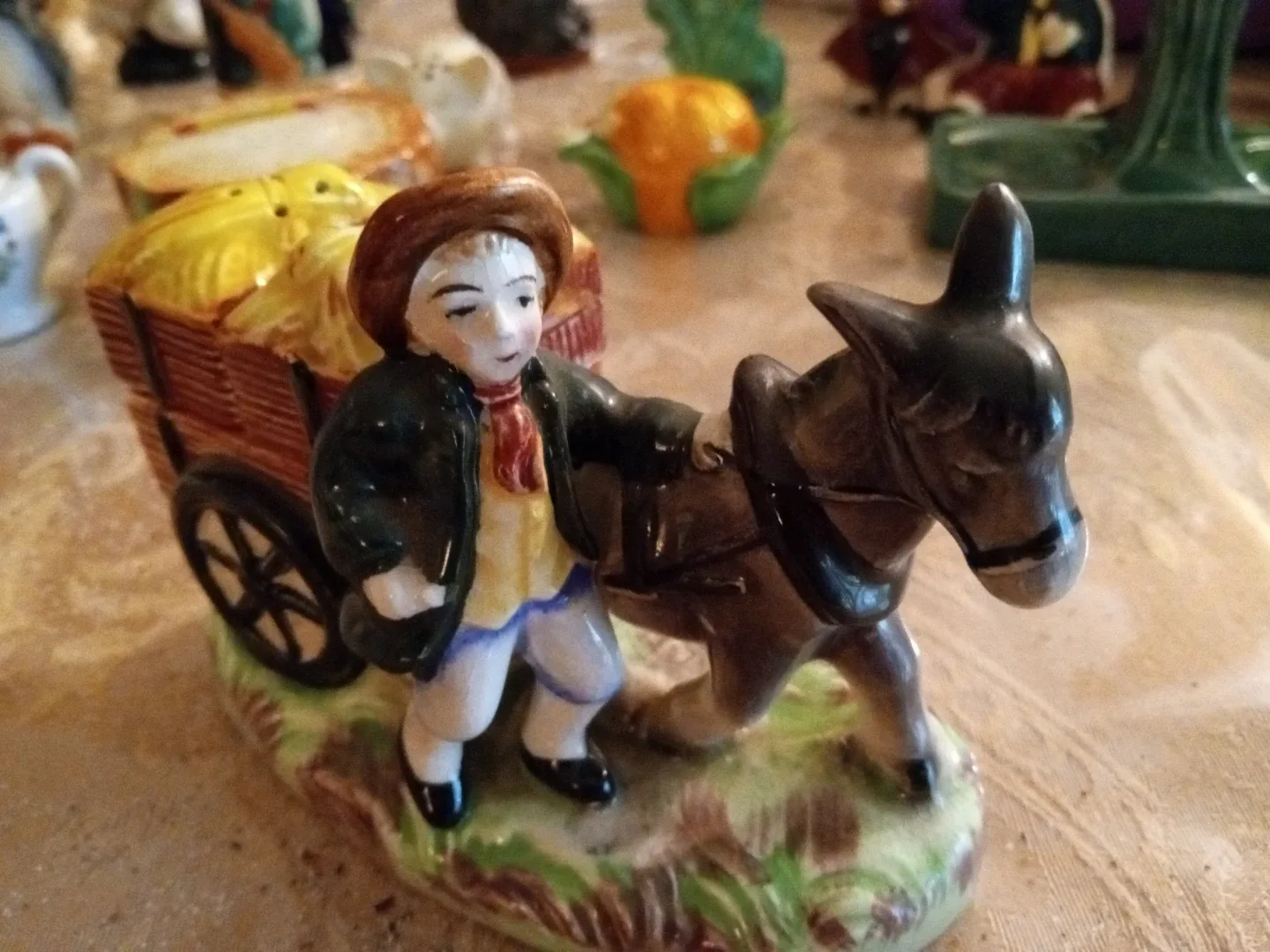Vintage Hay cart salt and pepper shakers image indicator(3)