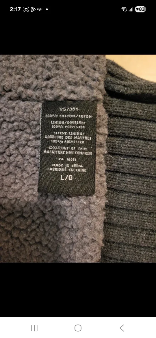 ​Emanuel Ungaro Men's L, Full-Zip Cable Knit Cardigan Sweater image indicator(5)