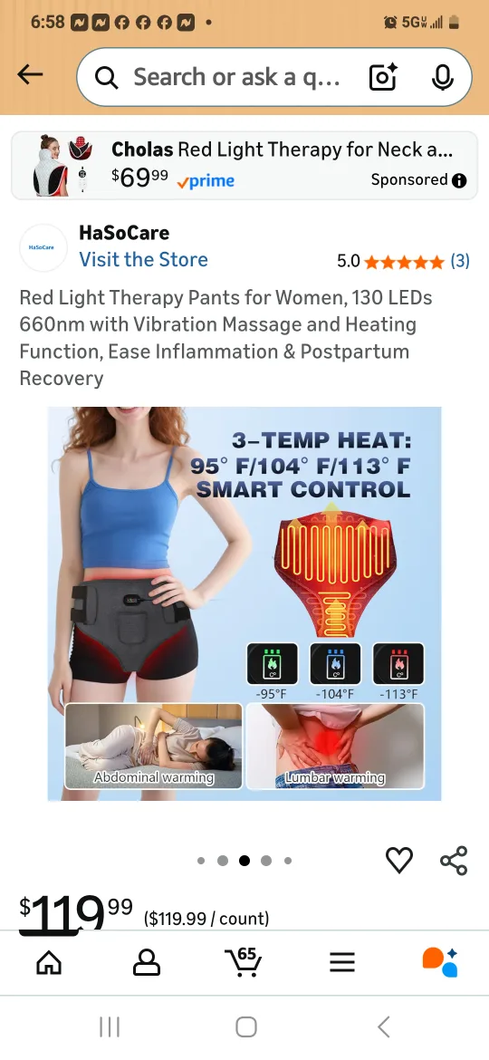 HaSoCare Red Light Therapy Massage Pants RP-01 image indicator(4)