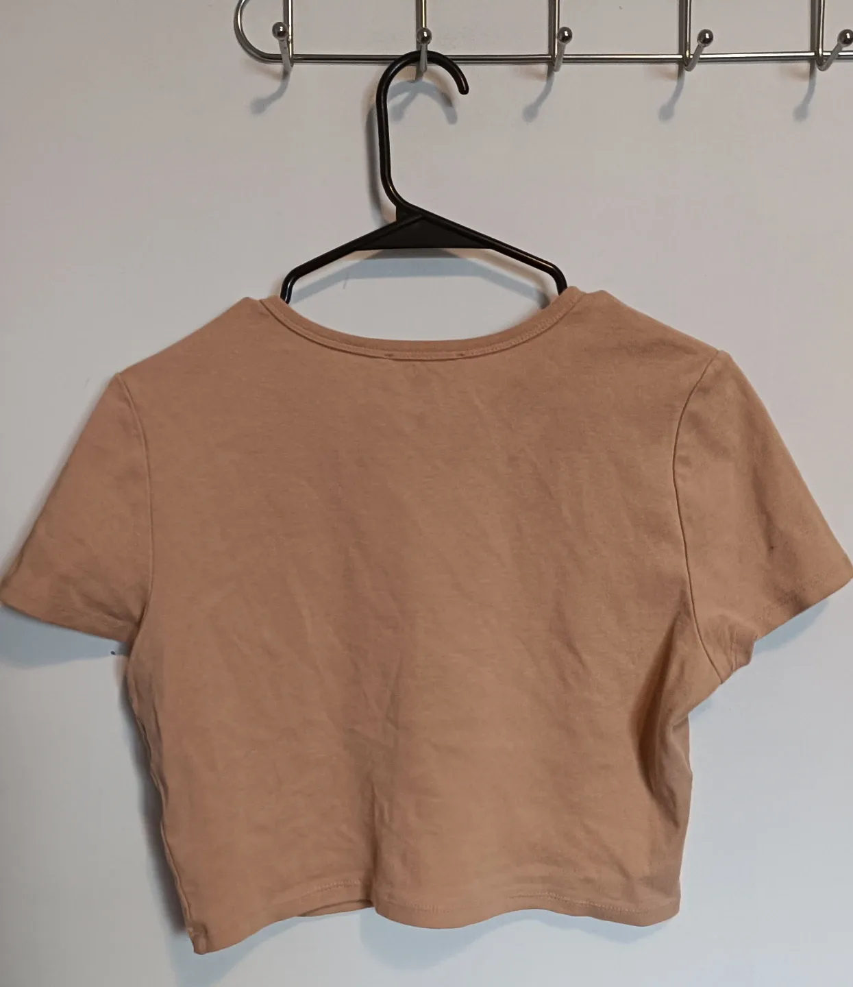 Zara Basic Crop Top - Size L - Beige image indicator(2)