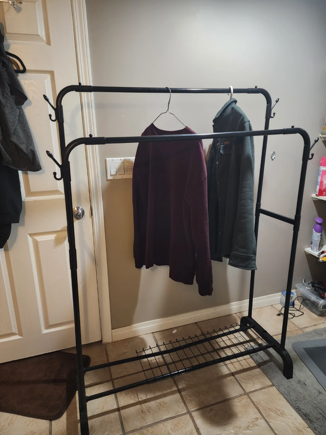 Black Double Rod Clothing Rack - photo 3